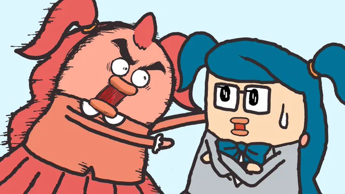 アカ貝「なんだその中途半端なツインテールは! ツインテールに失礼じゃないか!! 部下の失態は上司の責任!! ツインテールには俺が誤っておこう!!」

イシ貝「アカ貝さん、とりあえず落ち着いてください」

#いいツインテールの日
#貝社員 
