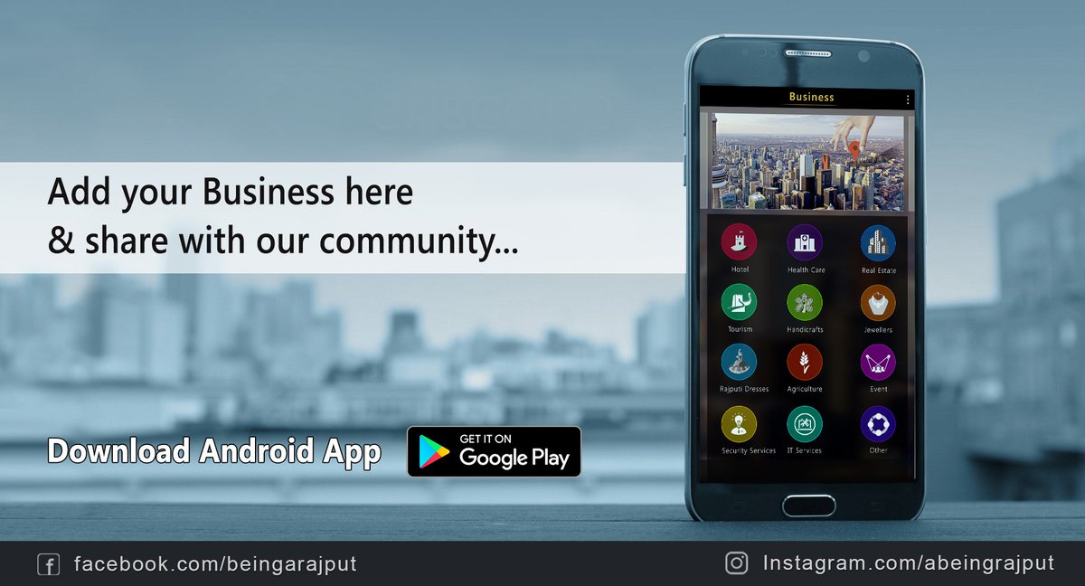 abeingrajput's tweet photo. Add Your Business Here 
&amp; Share With Our Community.
#beingrajput #rajput #communityapp #rajputapp #rajputmatrimonial #organisation
https://t.co/hIbD8TJdES https://t.co/TD6Q0XdipV
