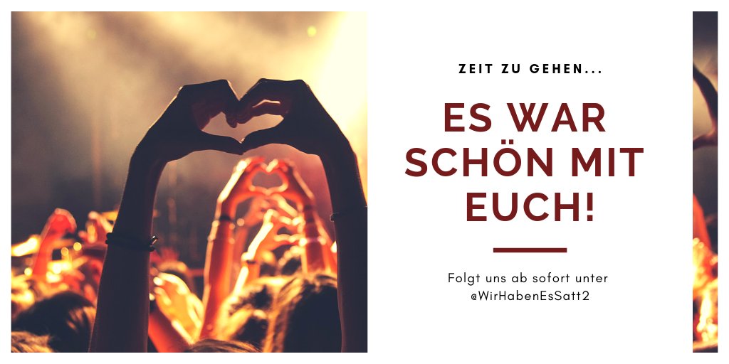 Alles hat ein Ende… ABER ihr könnt uns ab sofort unter <a href="/wir_haben/">Wir Haben</a> es satt folgen. #WHES #WHES19 #CAP #GAP #EssenIstPolitisch