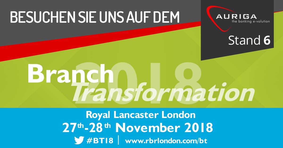 AurigaSW_German's tweet photo. Mark Aldred, Head of Sales, Auriga, spricht auf der #BT18 in London über die Kundeninteraktionsplattform für das neue #Filialmodell der UBI Banca und die nahtlose #Omnichannel-Integration. Besuchen Sie uns an Stand 6 https://t.co/7SaR6XHWJ6 #DigitaleTransformation @RBRLondon https://t.co/BxE9NfOhTr