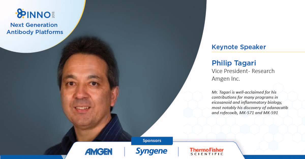 InnoFocusIn's tweet photo. Make the most of this opportunity to interact with Philip Tagari at INNO 2018, as he sheds more light on "The Past, Present, and Future of Antibody-based Therapeutics". Click https://t.co/O2KLq8jf5x to register. #PhilipTagari #INNO2018 #Syngene #Amgen #ThermoFisher #biopharma https://t.co/2VsEh48c8C