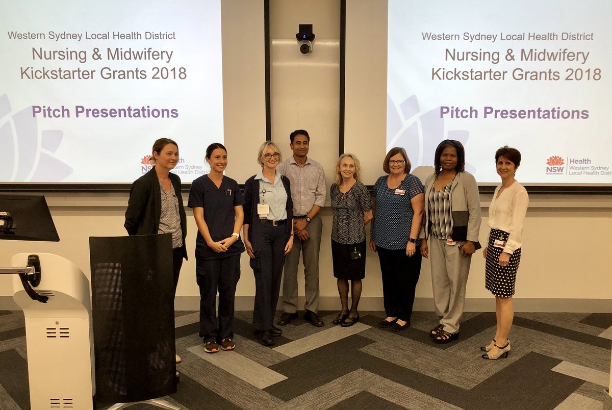 WSLHD_CCCCR's tweet photo. Huge congratulations to all of the finalists who presented this afternoonat the @WestSydHealth Nursing &amp; Midwifery Research Kickstarter Grants Pitch Session - fantastic emerging research talent @WSNMRC1 @RENWestmead @Joannedwards466 @sharonleeWSLHD @DonnaSNS @DHatcher888 https://t.co/odj9f7X9kJ