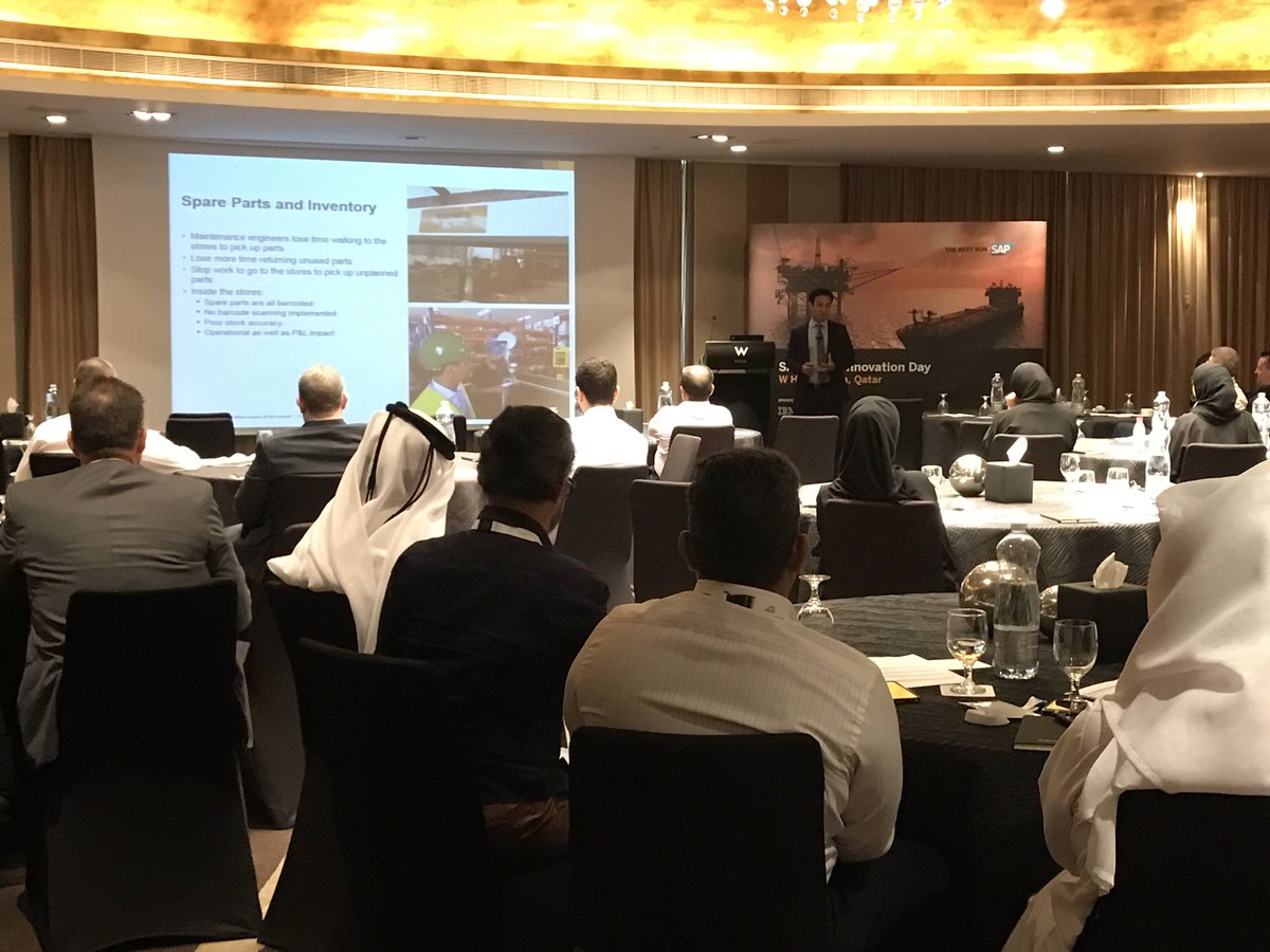 dikouv's tweet image. Raj Singh, Director for Operational Exfellence @SAPMENA shows the full lifecycle of Asset Management and how it is transformed. Cool examples of enabling the workforce with secure mobility solutions and seamless asset information exchange via the #AssetIntelligenceNetwork #SAPQID