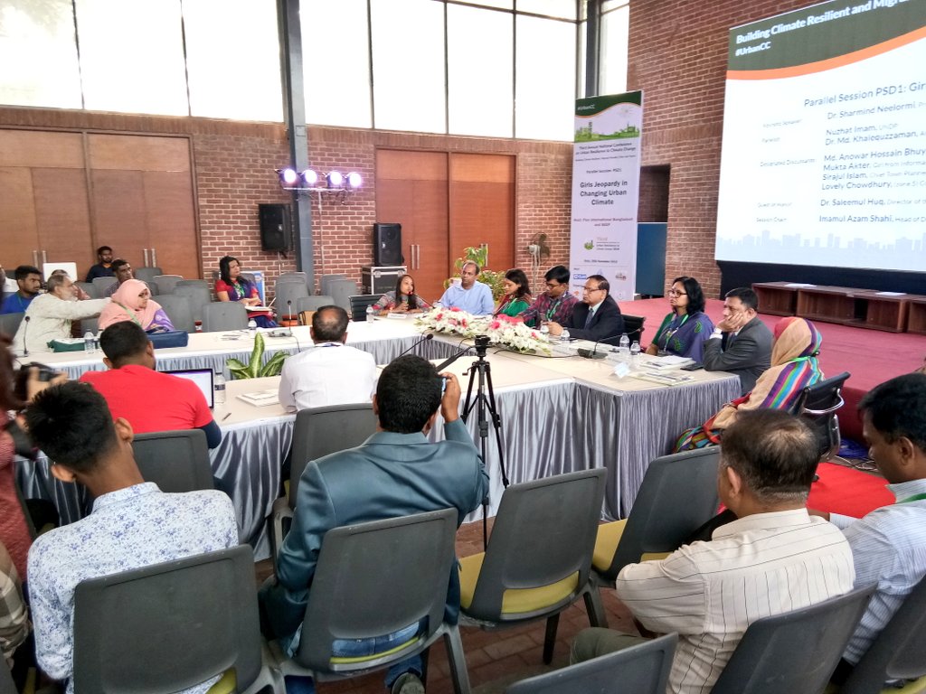 ICCCAD's tweet photo. #Knowledgesharing on #ClimateChange Impacts on Poor Urban Girls and Young Women @ 3rd #UrbanConference session "Girl's Jeopardy in Changing #UrbanClimate" hosted by @PlanBangladesh and SEEP
#UrbanCC @SaleemulHuq @ICCCAD https://t.co/40eTwWClxf