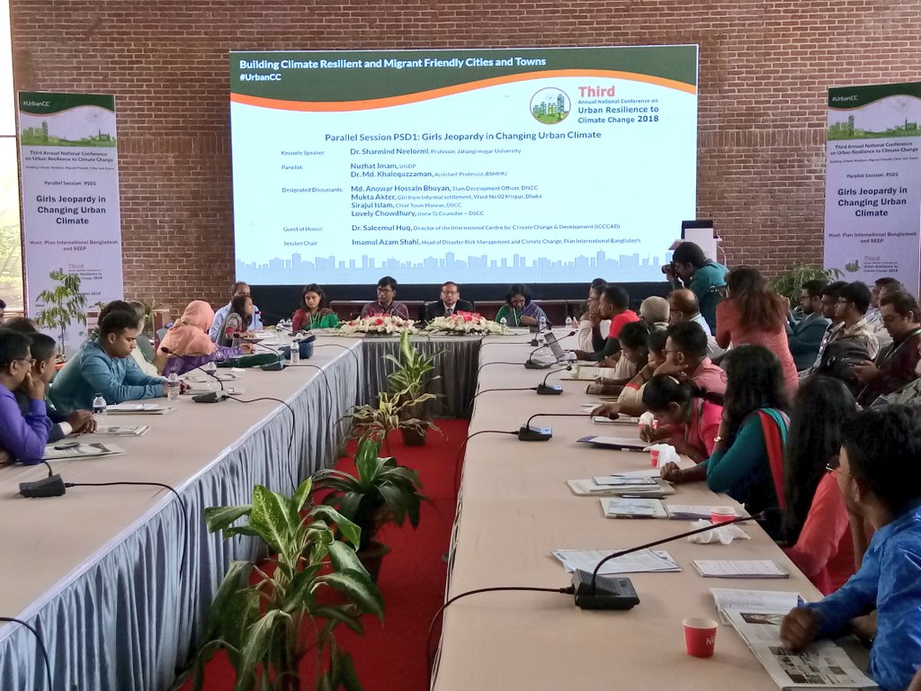 ICCCAD's tweet photo. #Knowledgesharing on #ClimateChange Impacts on Poor Urban Girls and Young Women @ 3rd #UrbanConference session "Girl's Jeopardy in Changing #UrbanClimate" hosted by @PlanBangladesh and SEEP
#UrbanCC @SaleemulHuq @ICCCAD https://t.co/40eTwWClxf