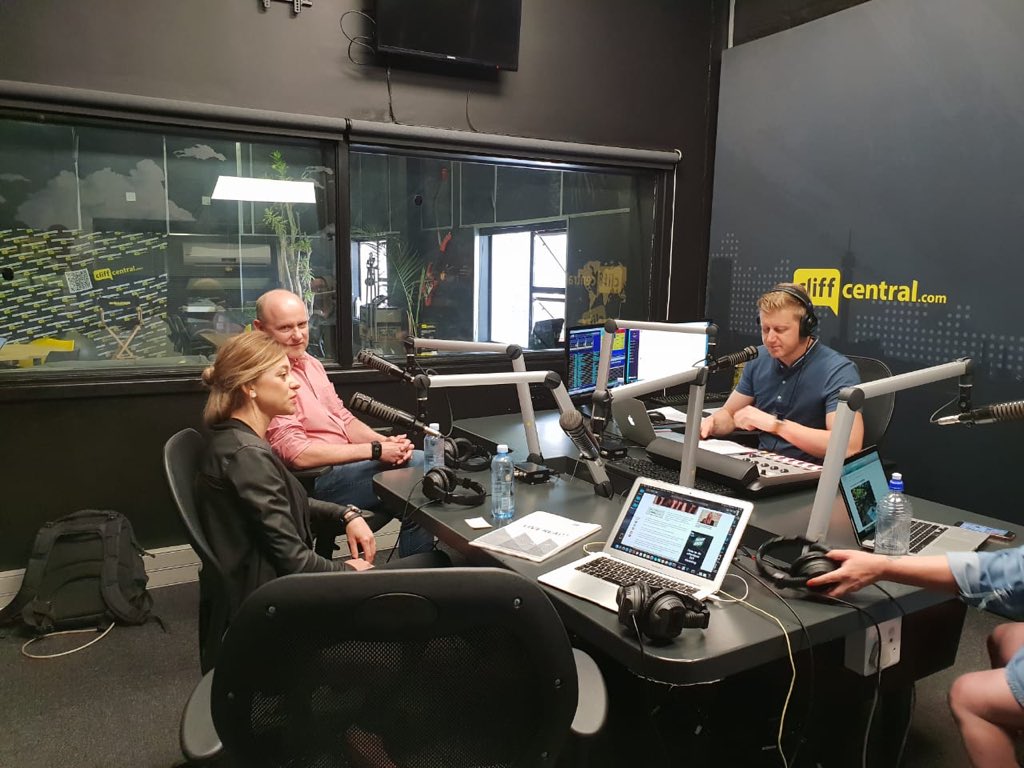 ProudlySA's tweet photo. Next in our series of podcasts with @CliffCentralCom - a chat with @benjidisrupt of @EmptyTrips and @roburquhart28 of @Harambee4Work - here they are live with @GarethCliff this morning - we'll post the full interview soon! https://t.co/bPQONneVPN