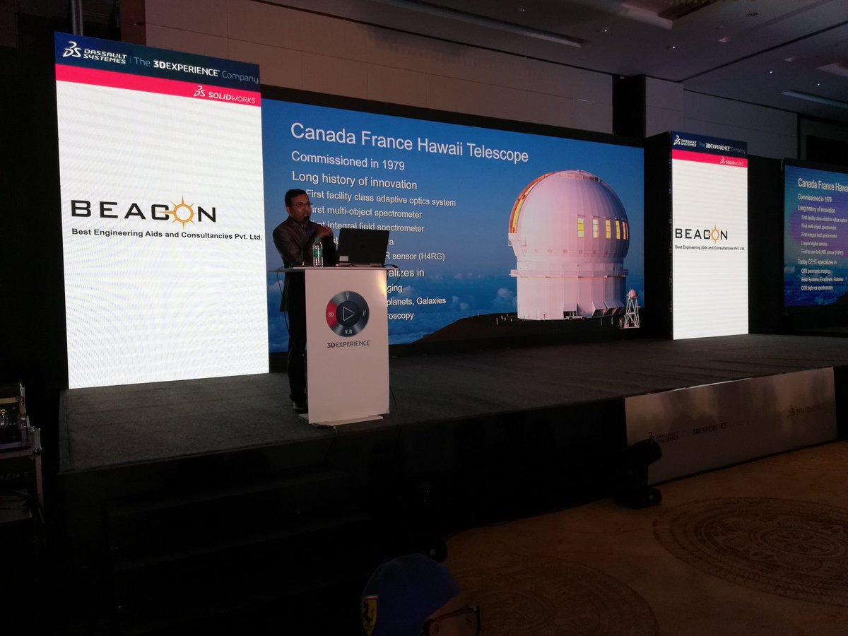 raoashwath's tweet photo. Anoop Bagalkot, Technical Manager Beacon Roaring at stage presenting Solidworks enhancements @BEACON_India @SOLIDWORKSIndia @SOLIDWORKS #SWX19Launch #SWXLaunch19 #SW2019 #conrad #Bangalore https://t.co/3QewTutNjq