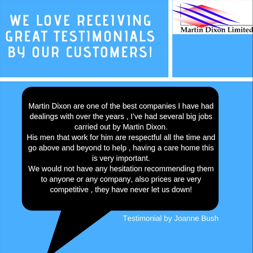 We love receiving great customer testimonials!

Here is Joanne Bush's testimonial after her company had their boiler replaced by Martin Dixon Ltd! 

#CustomerFeedback #Boiler #MartinDixonLtd