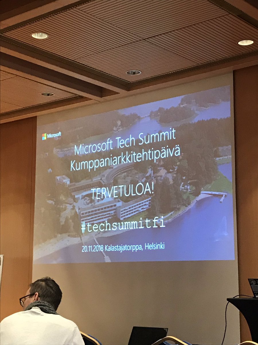 linnoinen's tweet photo. Today it’s all about @Microsoft at #techsummitfi. I wonder if anyone’s going to ask about @Azure MFA 🙈 https://t.co/slBU39I9nN