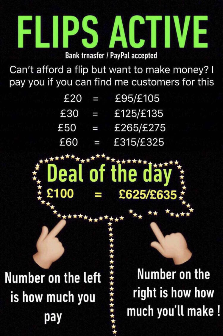 GGSlurp's tweet photo. FLIPS &amp; UP TO HALF PRICE ON STORES MESSAGE ME NOW , LIMITED SLOTS FOR WEBSITES
@Demented_RTs
@Mighty_RTs 
@Rapid__RTs 
@PromoteGamers @SGH_RTs
@TwitchSharing 
@FlyRts 
@ShawnAbner 
@Pulse_Rts 
@FEAR_RTs
@ContentRTs
@ShoutGamers https://t.co/kfVBcaLo0w