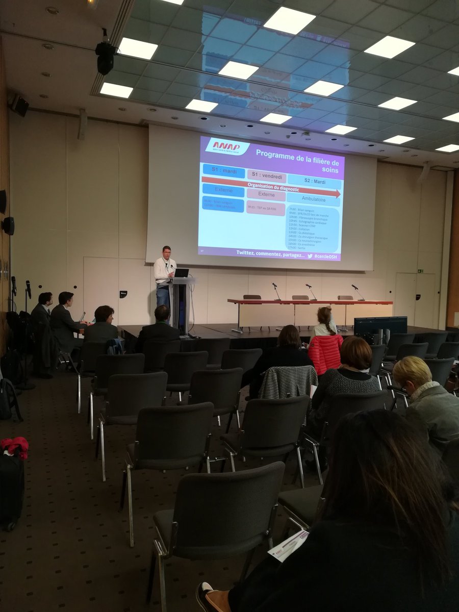 anap_sante's tweet photo. [#cercleOSH] Séjour clinique : Retour d’expérience sur l’organisation coordonnée des ressources dans le cadre d’une filière médico-chirurgicale HIA Sainte-Anne Toulon «Notre cellule de preadmission permet une réponse rapide sur la pathologie et le plan de soin» Guillaume Lacroix https://t.co/3A7X4DhUWr