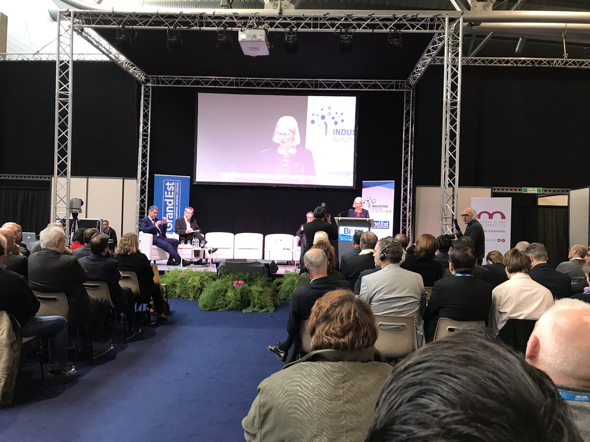 SDorschner's tweet photo. Lancement de la 4ème Edition du salon industrie du futur #be4.0 par @michelelutzh en présence de @JeanROTTNER Laurent Riche face à un parterre d’industriels, de chercheurs et de startupper et 250 exposants dont @GrandENov 
Bravo aux organisateurs ! https://t.co/iTkMbGyZOm