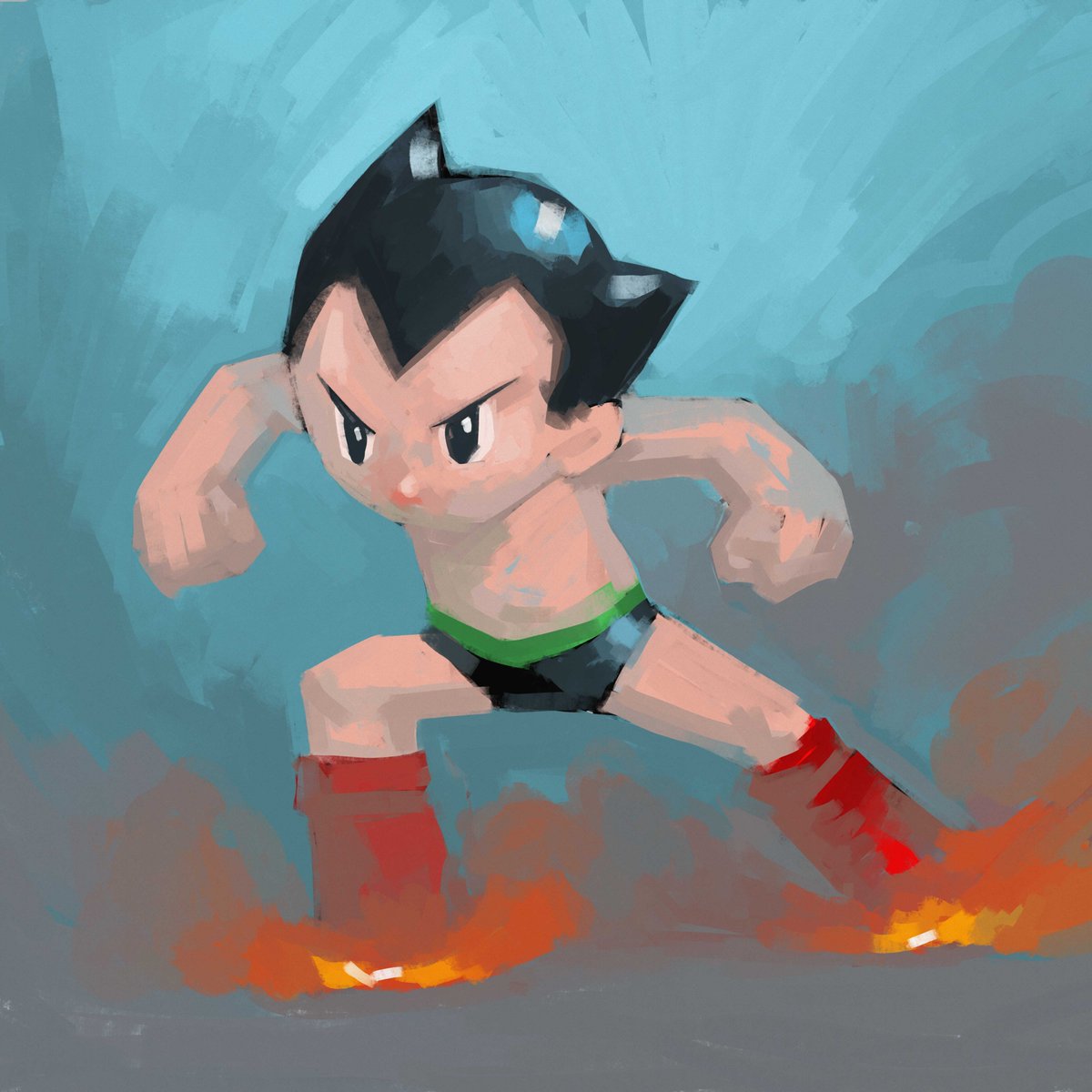 ejsu28's tweet photo. Tetsuwan Atomu WIP before bed. #astroboy #tetsuwan #tetsuwanatomu #osamutezuka #原子小金剛 #atomu #robot #infinitepainter https://t.co/06lPB3CNxJ