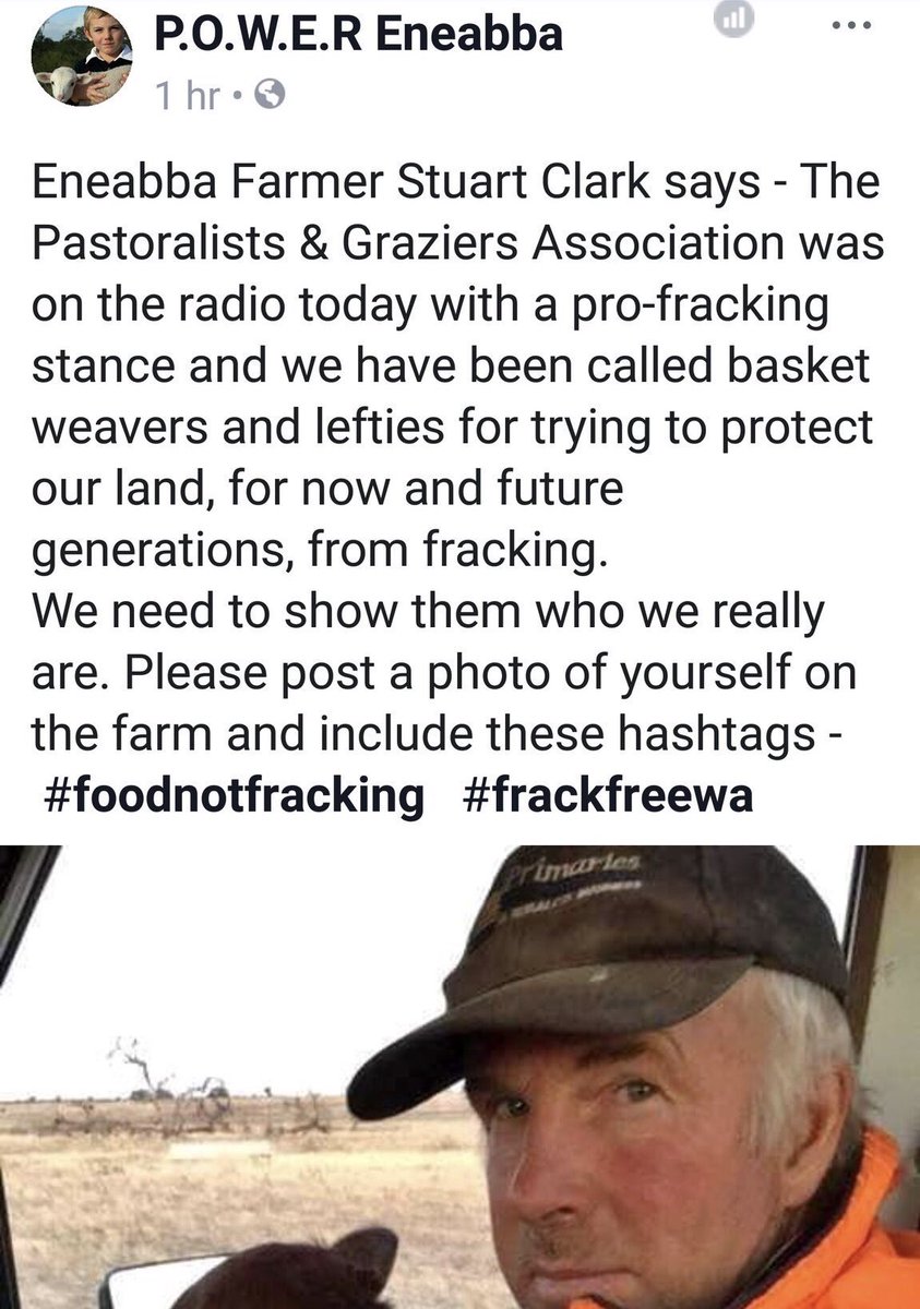 farmingforever's tweet photo. Screenshot from P.O.W.E.R. ENEABBA with strong message (and rebuttal to @WAPastoralists) about #fracking in WA.
#foodnotfracking #frackfreewa @FrackFreeWA @LockTheGate
#Farmers for #ClimateAction
#farmlandfirst #water https://t.co/uwOBdi8YnA