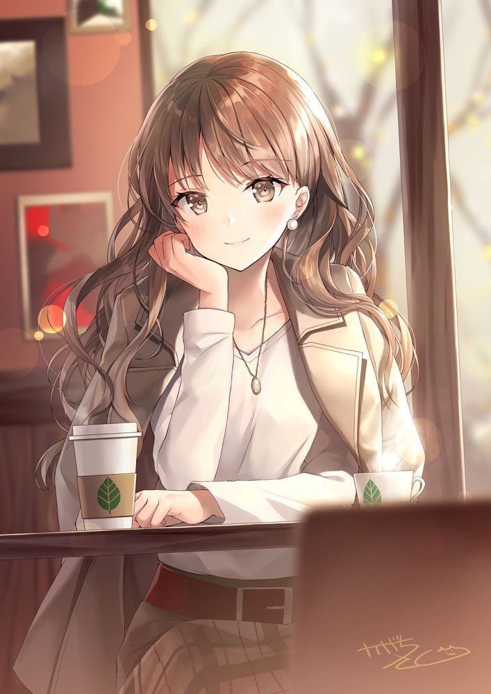 Coffee anime girl HD wallpapers  Pxfuel