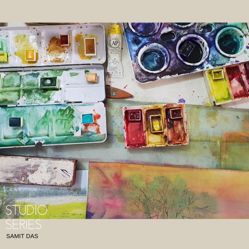 tarqtweets's tweet photo. #SamitDas is currently working on a series of intricate drawing based work and wash painting.

#BTS #ArtistsAtTARQ #ContemporaryArt #TARQ https://t.co/wLwPoONac0