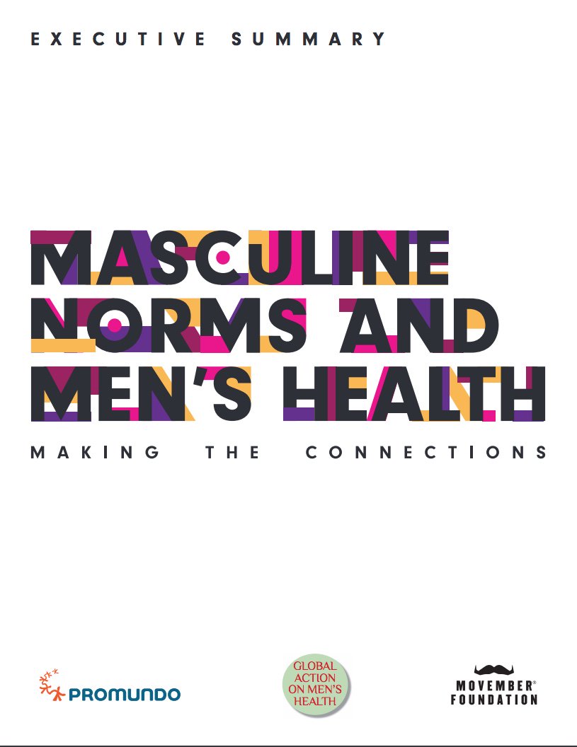 Three of the most influential organisations in #menshealth have come together to produce an important global review - we need to tackle the restrictive societal norms related to manhood @Promundo_US <a href="/MovemberAUS/">Movember Australia</a> <a href="/MovemberUK/">Movember UK</a> @Globalmenhealth bit.ly/2DxKGpG