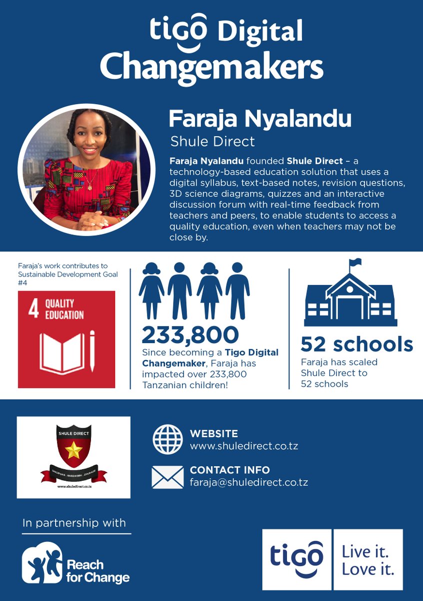 Meet Faraja. She's a #socent who stands to win our #5YearsofImpact reinvestment award in partnership with <a href="/Tigo_TZ/">XRP</a> #TigoDigitalChangemakers #TDC2018