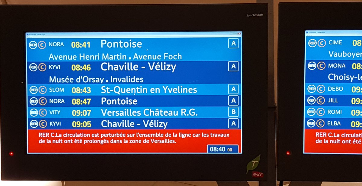 Rer C Na Twitteru Bonjour Navre Pour Ce Dysfonctionnement Sur L Affichage Je Remonte A Nos Equipes N Hesitez Pas A Faire Un Signalement Via Le Allosimone En Cas D Incoherence Ou Manque D Info Voyageur