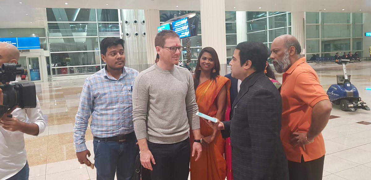 KeralaKingsT10's tweet photo. The Knights are here! @Eoin16 @henrygayle @stirlo90 
Excitement gears up as the Knights arrived at Dubai.
The champions will be defending the crown at Sharjah Cricket Stadium from 21st November. Be ready to watch some amazing action on-ground.
#keralaknights #kk #T10 #busabdus https://t.co/lckmPVub8r