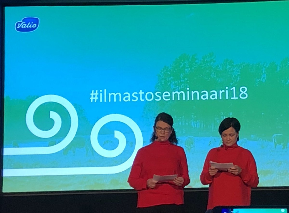ami_lammi's tweet photo. Ei lamaannuta ilmastoahdistuksesta, vaan ryhdytään tekoihin ongelman ratkaisemiseksi, @ValioFi @AnnikkaHurme  ja @BSAG_  @SKankaanrinta käärineet jo hihat #Ilmastoseminaari18. https://t.co/3KV73ol8Ql