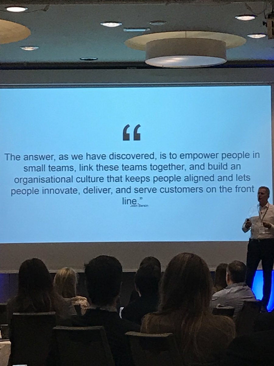 TamWatchorn's tweet photo. #NordicBT18 “it’s no longer about smart people telling others what to do “ great start to an interesting 2 days https://t.co/ZsLcq14VqK