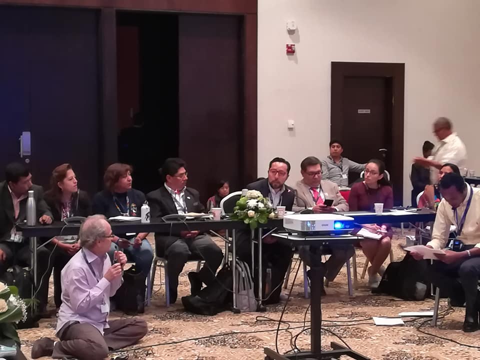 Representantes del Estado Plurinacional de #Bolivia y de #México presentes en las reuniones del Caucus del Foro Internacional Indígena sobre Biodiversidad #FIIB conociendo las propuestas del #FIIB para las negociaciones en la #COP1 #IIFB #UNBiodiversityConference #EgyptCOP14