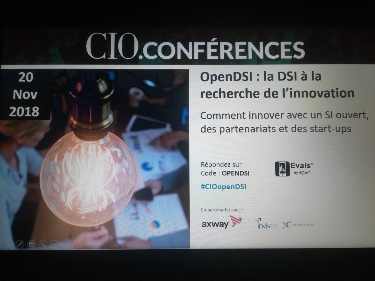 CIO_France's tweet photo. Bienvenue à la Conférence CIO - OpenDSI : la DSI à la recherche de l'innovation #CIOopenDSI https://t.co/atup4GTjEE
