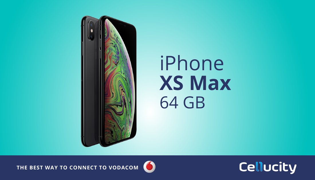 Cellucity's tweet photo. Fancy THIS! Get the NEW iPhone Xs Max 64GB for R1199 pm x 24 months on the Smart S+.📱💃
More info here > https://t.co/sRP3PpXrrR
 
 #AppleSA #iPhoneXsMax @Cellucity https://t.co/qtJcaS5URI