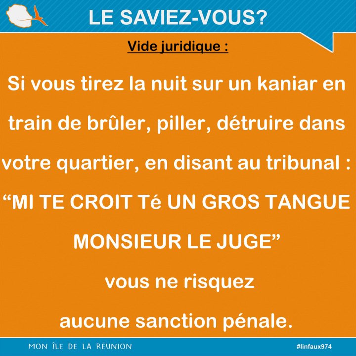 linfaux974's tweet photo. #GilletsJaunes #LaReunion Le saviez-vous vraiment ? https://t.co/2ceIpzxzY2