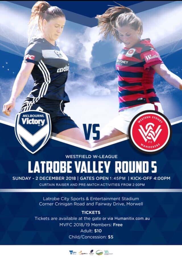 📅 Put it in the calendar. Sunday 2nd December, 4pm kick off. <a href="/WLeague/">W-League</a> action in Morwell with <a href="/gomvfc/">Melbourne Victory</a> v <a href="/wswanderersfc/">WS Wanderers FC</a>.