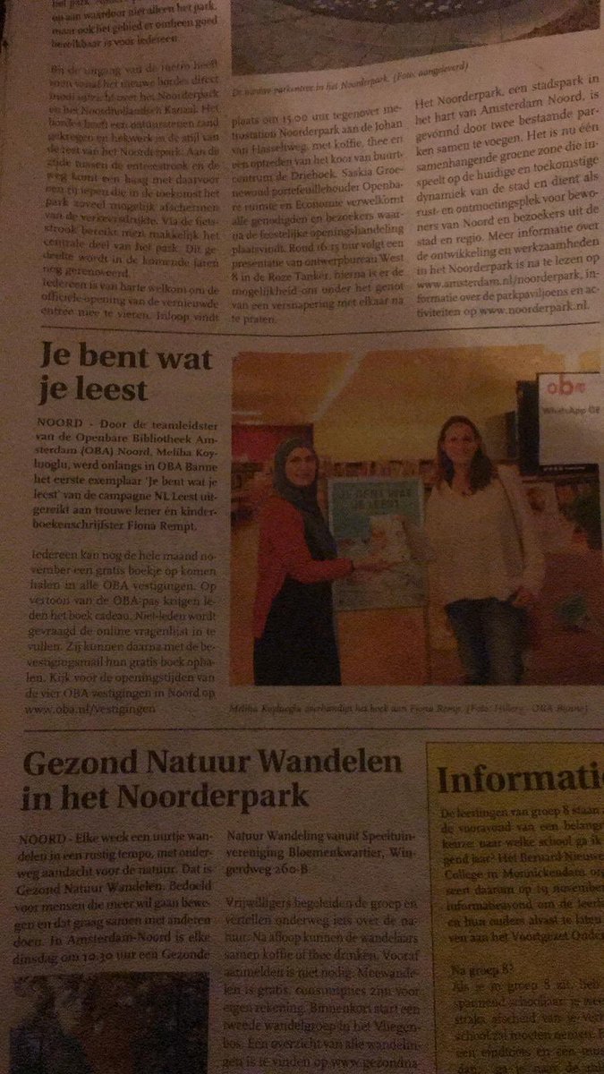 Start van de campagne Nederland leest. Haal in de openbare bibliotheek een gratis exemplaar van: Je bent wat je leest. De 1e was voor mij. <a href="/oba/">OBA, Hiroyuki</a> <a href="/cpnb/">Stichting CPNB</a>