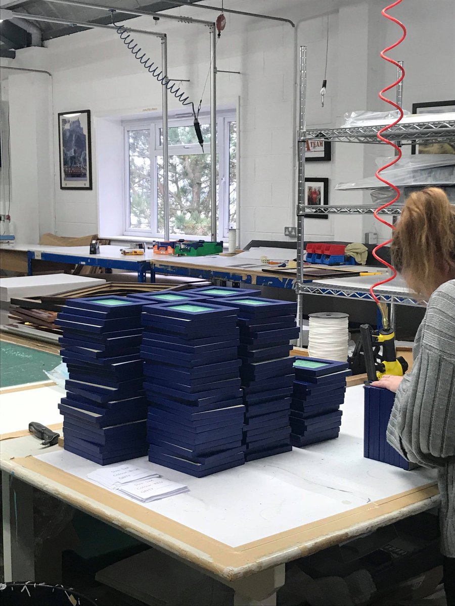 HTempestPhoto's tweet photo. Here’s a sneak peak at our handmade frames being produced at Tempest HQ (St Ives, Cornwall) - pictured here are our blue desk frames. Check out the rest of our handmade frame range when ordering online! #LookingGoodWithTempest https://t.co/uJQScZzsGt