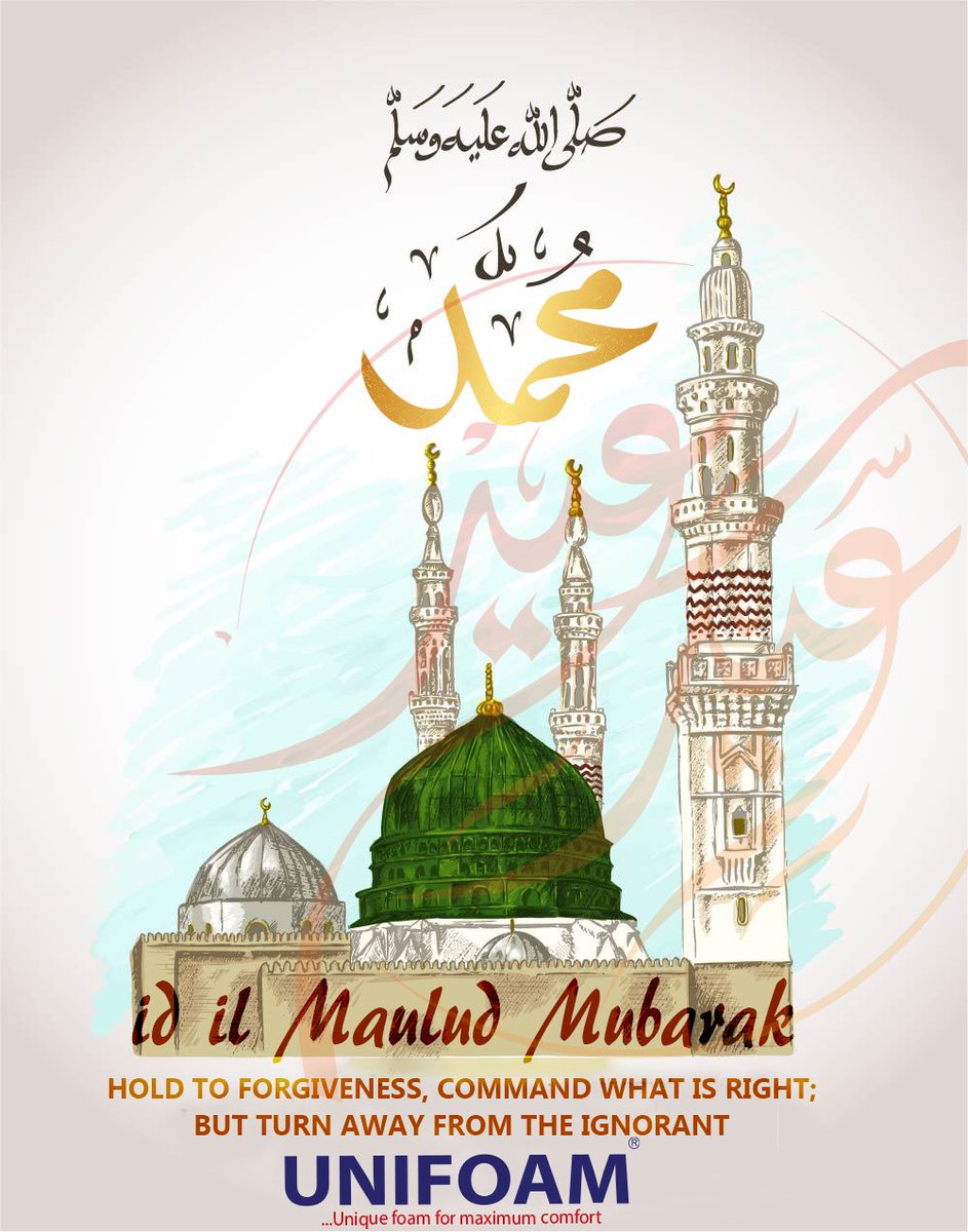 UnifoamGroup's tweet photo. Happy il el Maulud to you all.
#unifoamgroup #mattress #Kano #Lagos #Kwara #Ilorin #isn #s81 #eid #idelmaulud2018 https://t.co/V1pLyX2ybp