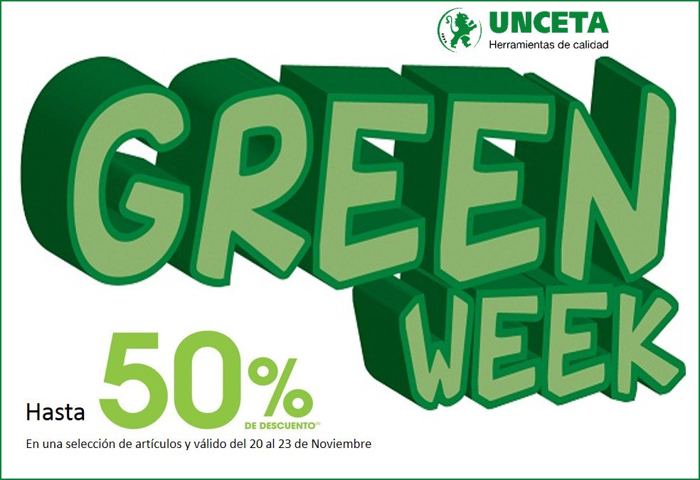 Celebre con nosotros la Green Week. Hasta el 50% de descuento en una selección de artículos bit.ly/2qYkT2l