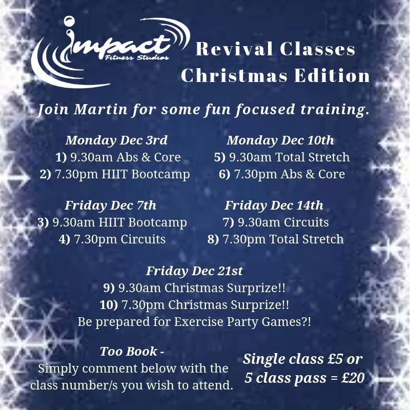 iMPactStudiosUK's tweet photo. Join Us for month of iMPact Fitness Studio sessions.

Yes that's right!
Its time to revive some of our sessions with a Special December Timetable!

Using our New base hall at Lancing Methodist Church.

Check out the timetable There are limited spaces in each so book in Now! https://t.co/w6chiZ2kPk