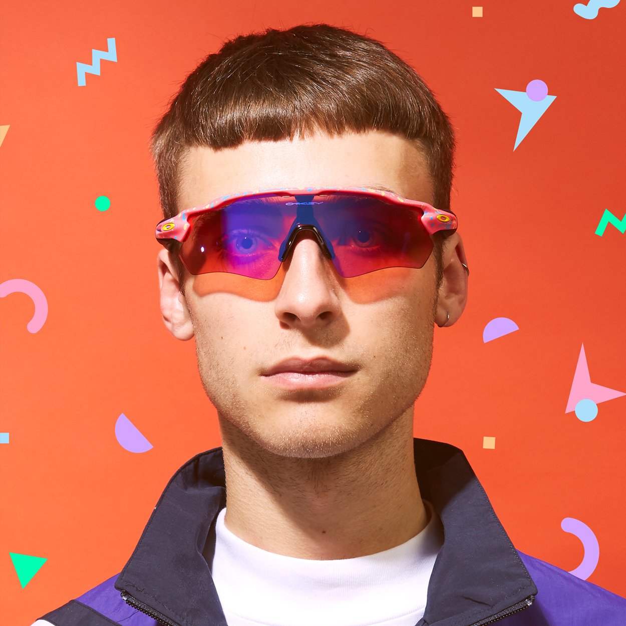 size? on Twitter: design paying homage to their painted frames the past, the Splatterfade collection sees @oakley decorate their shades in vibrant colours pops of hand-decorated paint on