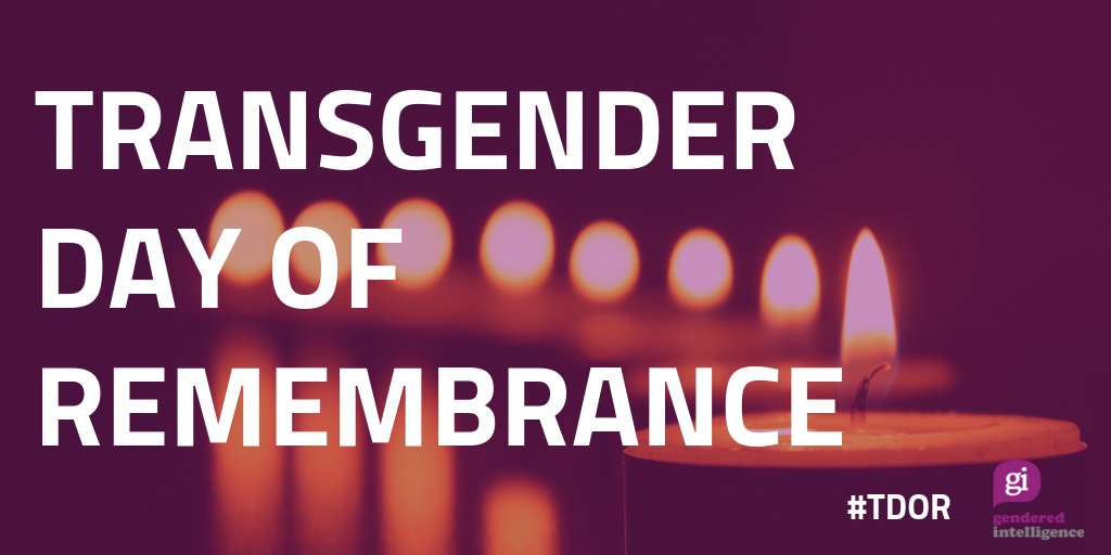 Today is Trans Day of Remembrance. It is a day to remember and mourn all trans people who have died at the hands of transphobic violence. They are overwhelmingly trans women and transfeminine people of colour. Today and everyday we work to make the world safer for trans people.