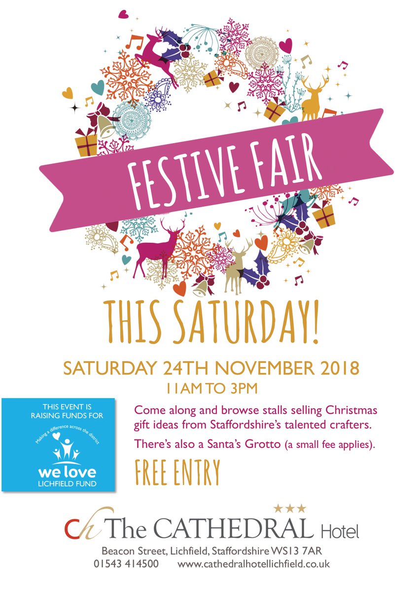 Come along to our Festive Fair this Saturday between 11am &amp; 3pm and browse the stalls stacked with wonderful gift ideas for Christmas.