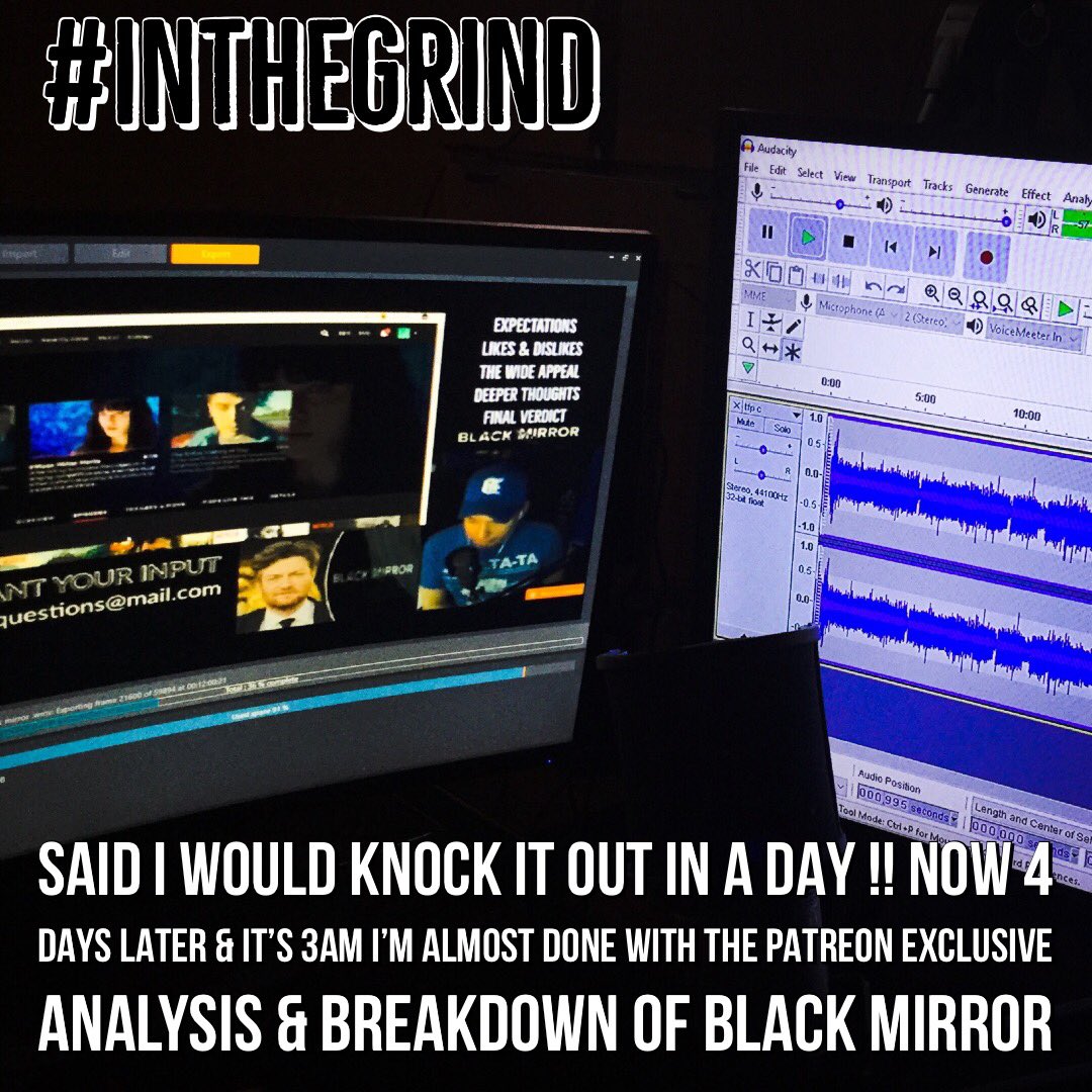 topShelFandom's tweet photo. Said I would knock it Out in a day !! Now 4 days later &amp; it’s 3am I’m almost done with the Patreon Exclusive 
Analysis &amp; Breakdown of Black Mirror #inthegrind #PodernFamily #contentcreator #supportCreativity #fandomfamily #blackmirror #netflix #youtube https://t.co/ox2aIecURL https://t.co/xb0YgBEVXu