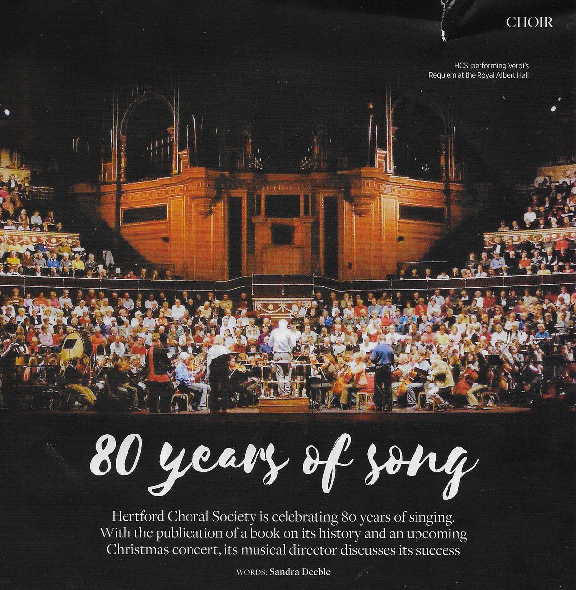 HertfordChoral's tweet photo. A really BIG thank you to @hertslife for the super piece in December edition. A 4-page interview with our MD #DerekHarrison on the choir and its history as we celebrate 80 years of #singing in #Hertford 😄😄😄 https://t.co/sgaSK8YuSl