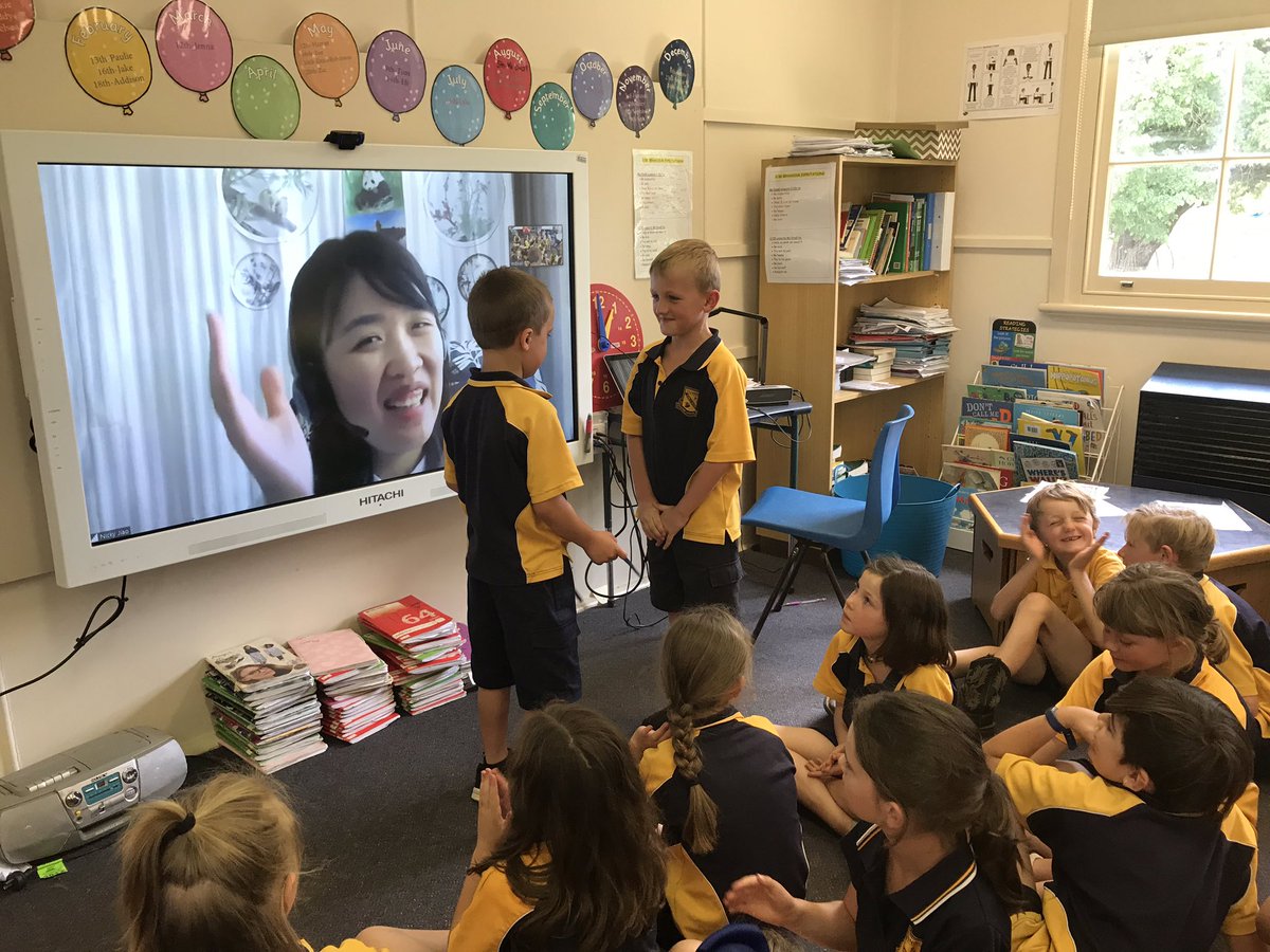 Technology helps to break down regional barriers. Students in year 2&amp;3 are learning Mandarin from a teacher in China 🇨🇳 Amazing opportunity!!!! <a href="/NSWEducation/">NSW Dept of Education</a> #smallschools #nsweducation #countryschools #skillsofthefuture #nihaoma