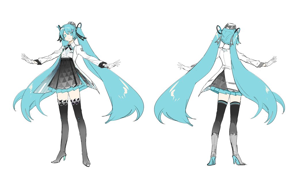 初音ミク 「(*'∀`*) ​​​​这些是当时没选上的设计,觉得不发出来有点可惜,就还是发出」|三目YYBのイラスト