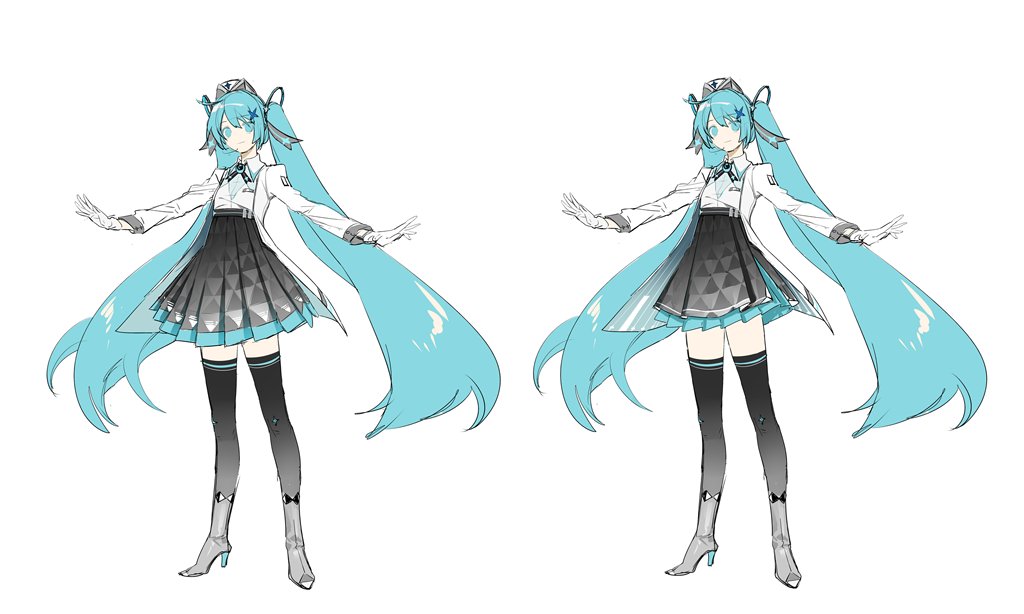 初音ミク 「(*'∀`*) ​​​​这些是当时没选上的设计,觉得不发出来有点可惜,就还是发出」|三目YYBのイラスト