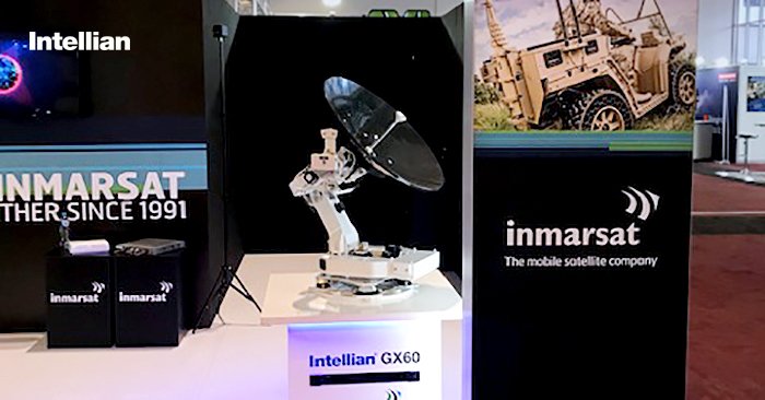Intellian's tweet photo. Intellian also has various solutions for military - GX60 shown at Military Communications and Information Systems Conference 2018 held in Canberra, Australia.
#Intellian #GX60 #Inmarsat #MilCIS2018 https://t.co/ElefA0fyyv