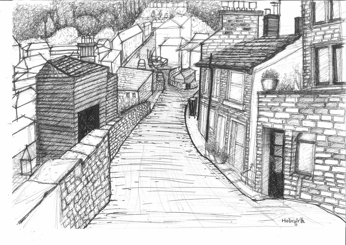 WYSA1876's tweet photo. #DMJ2018 Commendation awarded to Jessie Addy of Huddersfield Uni was commended for her sketch of #Holmfirth https://t.co/yCwQZbkdaC