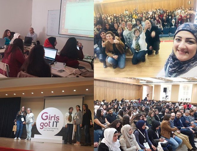 DigitalOppTrust's tweet photo. @DOTLebanon recently attended our partners at @GirlsgotITLeb'S annual event that provides scratch-coding training for young women! Check out some of the awesome events photos below! @UNICEFLebanon @wielebanon #GirlsinICT #DOTYouth Go girls! https://t.co/ShS7hnYlTO
