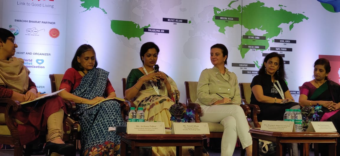 Toilet should be desirable &amp; available to all. It must embody what all of us want the future to be – economically viable, environmentally sustainable, bringing with it dignity, choice &amp; good health for all gender says,Roopa Mishra,IAS Director, DW&amp;S. #WTS2018