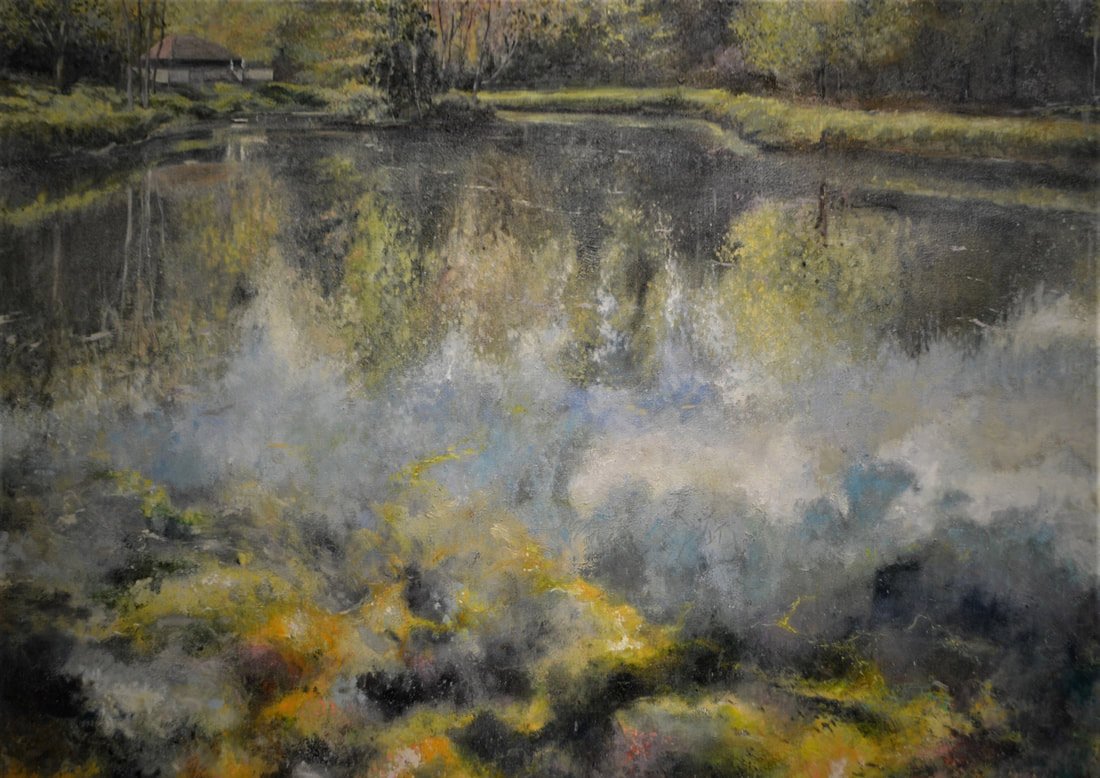 bellfineart's tweet photo. Another new painter joins the gallery and his work is in our window today: Gary Cedeira https://t.co/ii99VuaSN2 https://t.co/6f4eHw0vxF