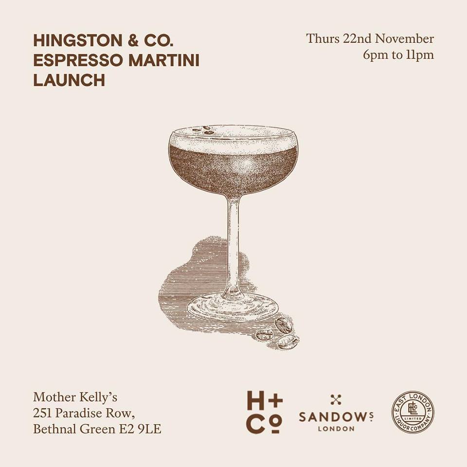 This Thurs at <a href="/MotherKellysE2/">Mother Kelly's E2 (open 7 days a week!)</a> in #BethnalGreen - An #ExpressoMartini launch party with <a href="/SandowsLondon/">Sandows</a> &amp; <a href="/DistillinginE3/">EastLondonLiquorCo</a> - inc some free serves from 6pm facebook.com/events/4475475…